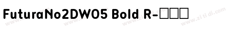 FuturaNo2DW05 Bold R字体转换
